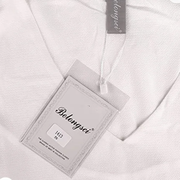 Women's Casual Sweet & Cute Loose Shirt Balloon Sleeve V-Neck Blouse Top - Picture 4 of 6